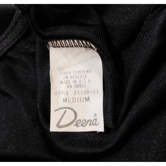 Vintage Deena Half Slip Womens M Black Lingerie Lace Hemline Satin Nylon - Picture 6 of 6